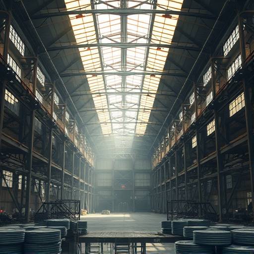 Große Lagerhalle mit industriellem Charme